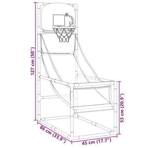 vidaXL Arcade Basketball Game Set with Ball and Pump 45x86x127 cm