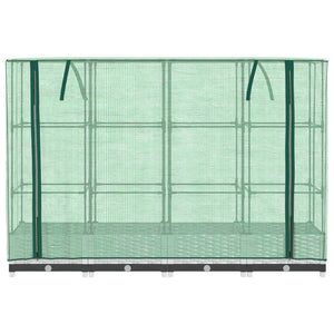 vidaXL Raised Bed with Greenhouse Cover Rattan Look 160x40x123 cm