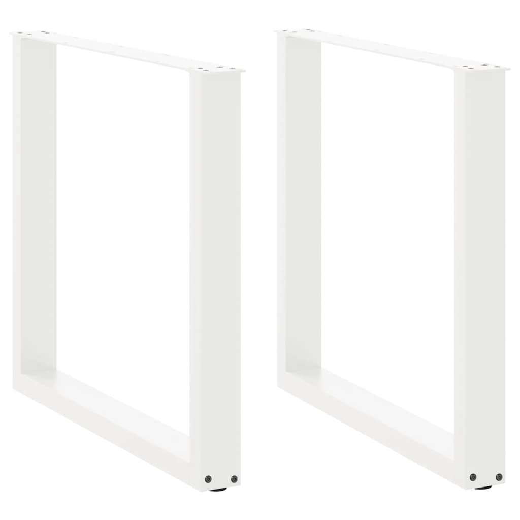 vidaXL Coffee Table Legs U-Shaped 2 pcs White 80x(72-73) cm Steel