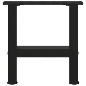 vidaXL Coffee Table Legs Black 2 pcs 30×30 cm Steel