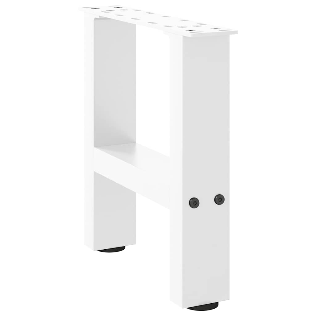 vidaXL Coffee Table Legs White 2 pcs 30×30 cm Steel