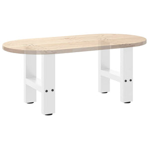 vidaXL Coffee Table Legs White 2 pcs 30×30 cm Steel