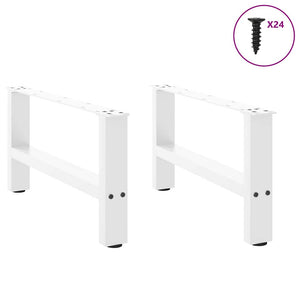 vidaXL Coffee Table Legs White 2 pcs 30×60 cm Steel