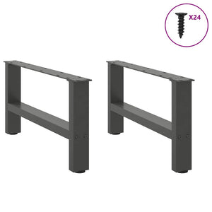 vidaXL Coffee Table Legs Anthracite 2 pcs 30×60 cm Steel