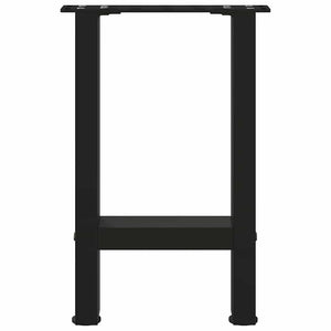 vidaXL Coffee Table Legs Black 2 pcs 28x(42-43) cm Steel