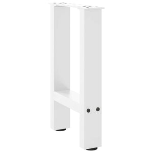 vidaXL Coffee Table Legs White 2 pcs 28x(42-43) cm Steel