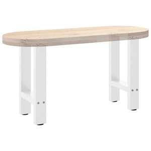 vidaXL Coffee Table Legs White 2 pcs 28x(42-43) cm Steel