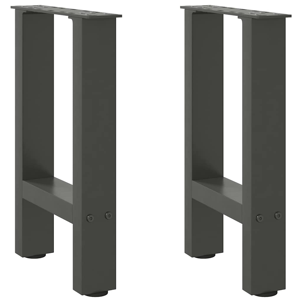 vidaXL Coffee Table Legs Anthracite 2 pcs 28x(42-43) cm Steel