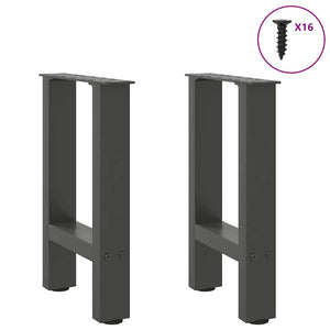 vidaXL Coffee Table Legs Anthracite 2 pcs 28x(42-43) cm Steel