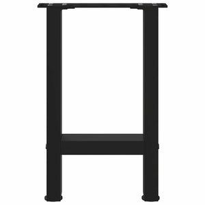 vidaXL Coffee Table Legs Black 2 pcs 38x(42-43) cm Steel