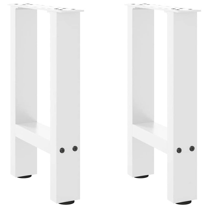 vidaXL Coffee Table Legs White 2 pcs 38x(42-43) cm Steel