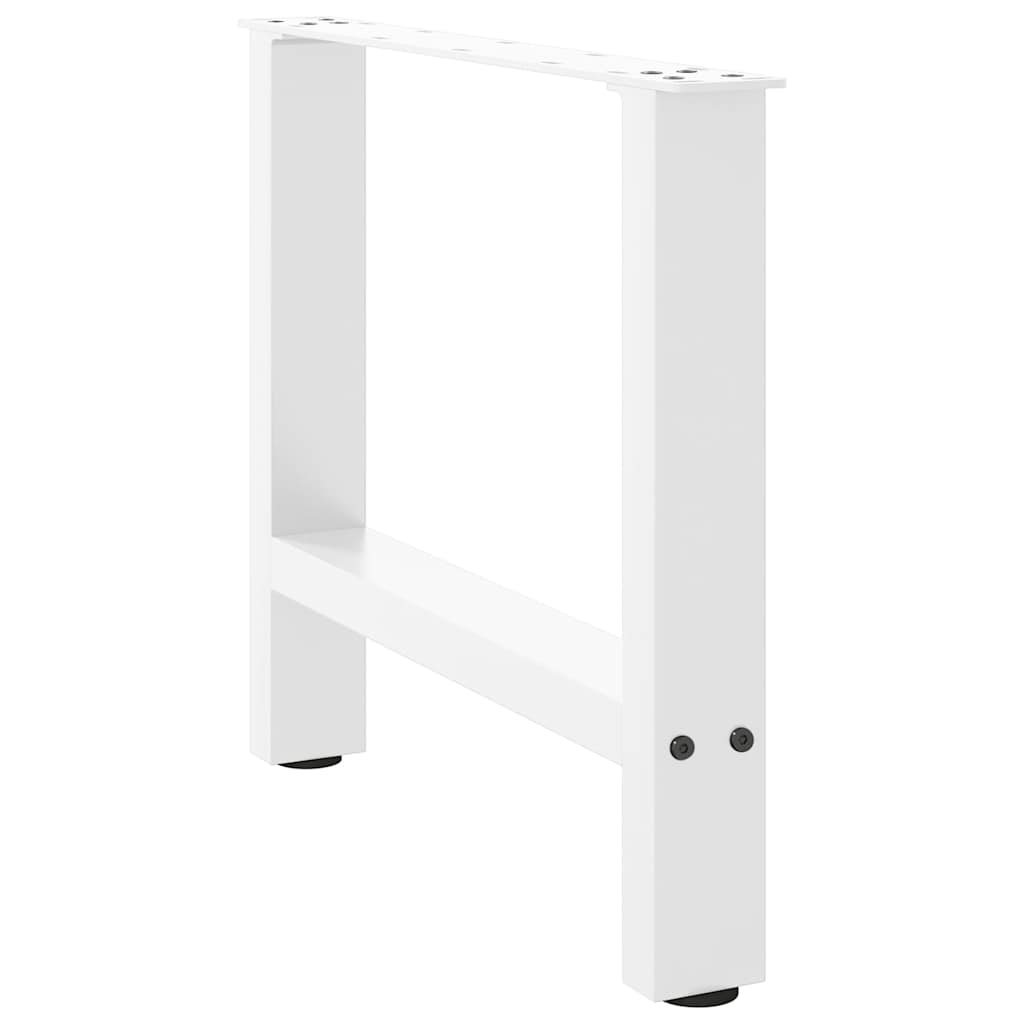 vidaXL Coffee Table Legs White 2 pcs 42×50 cm Steel