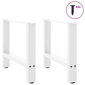 vidaXL Coffee Table Legs White 2 pcs 42×50 cm Steel