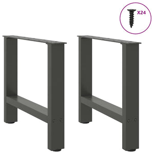 vidaXL Coffee Table Legs Anthracite 2 pcs 42×50 cm Steel