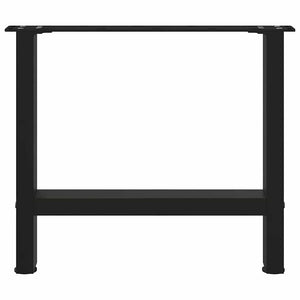 vidaXL Coffee Table Legs Black 2 pcs 60x(42-43) cm Steel