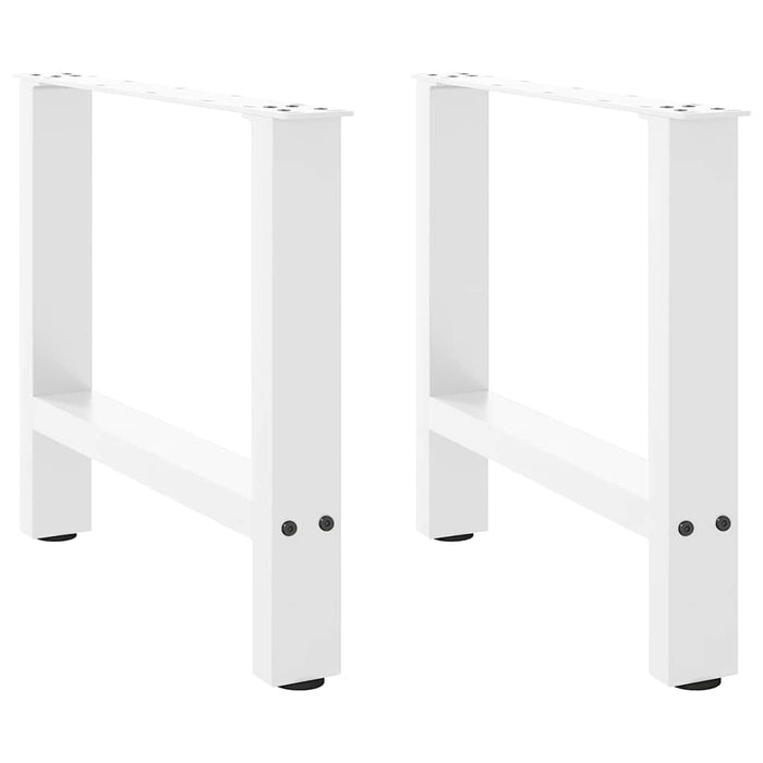 vidaXL Coffee Table Legs White 2 pcs 60x(42-43) cm Steel