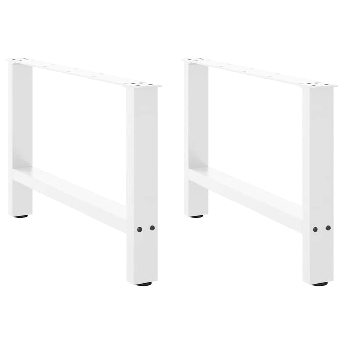 vidaXL Coffee Table Legs White 2 pcs 70x(42-43) cm Steel