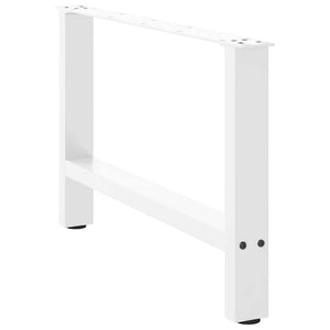 vidaXL Coffee Table Legs White 2 pcs 70x(42-43) cm Steel