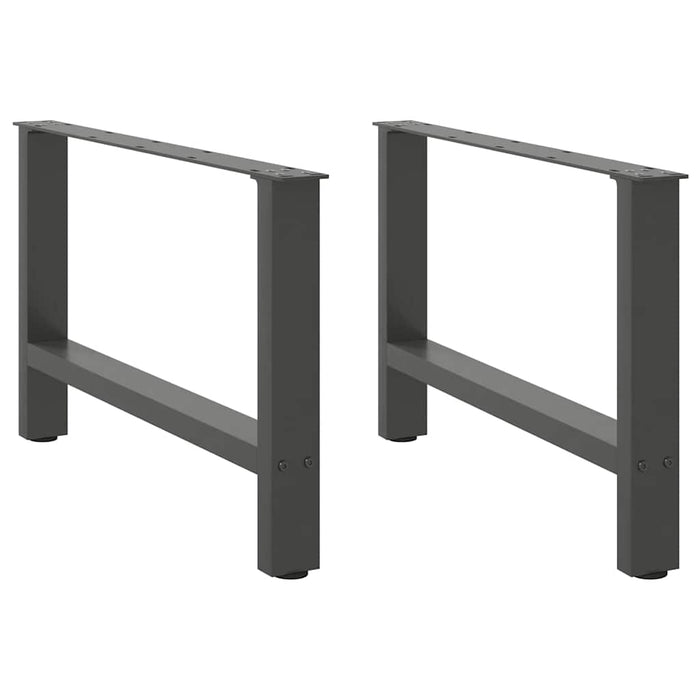 vidaXL Coffee Table Legs Anthracite 2 pcs 70x(42-43) cm Steel