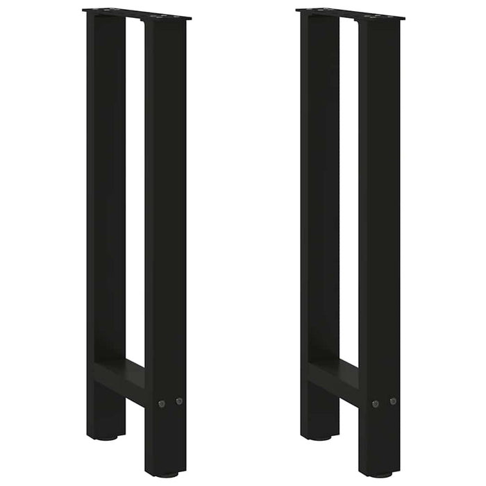 vidaXL Coffee Table Legs Black 2 pcs 28x(72-73) cm Steel