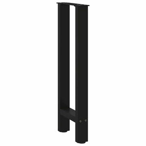 vidaXL Coffee Table Legs Black 2 pcs 28x(72-73) cm Steel