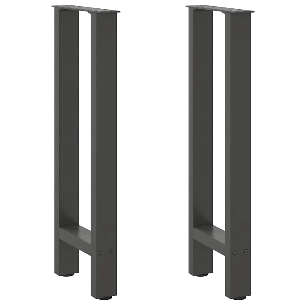 vidaXL Coffee Table Legs Anthracite 2 pcs 28x(72-73) cm Steel