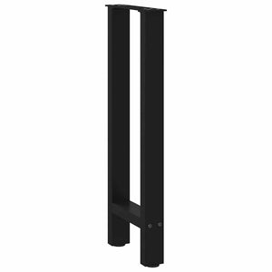 vidaXL Coffee Table Legs Black 2 pcs 38x(72-73) cm Steel