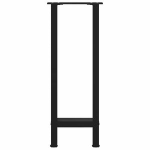 vidaXL Coffee Table Legs Black 2 pcs 38x(72-73) cm Steel