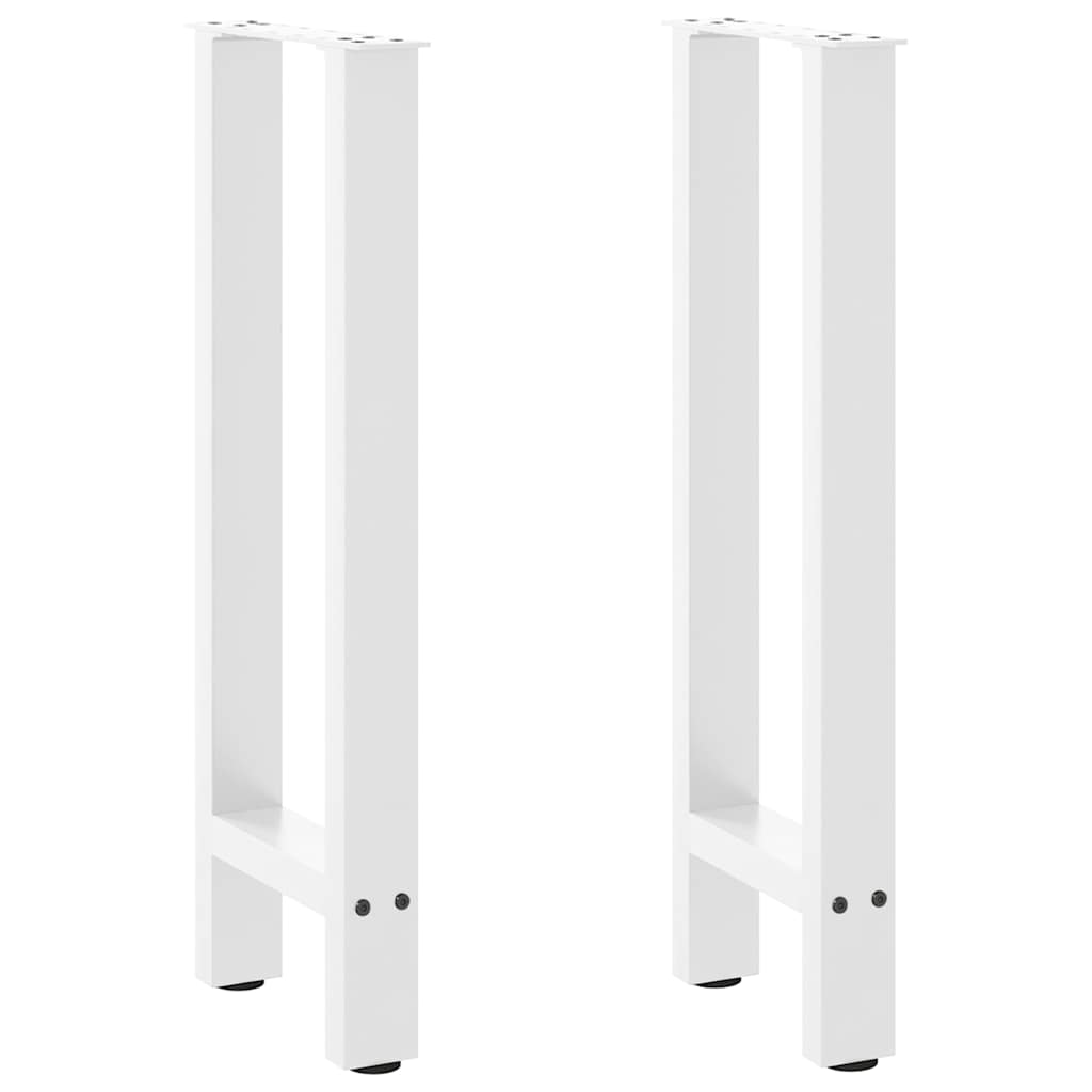 vidaXL Coffee Table Legs White 2 pcs 38x(72-73) cm Steel