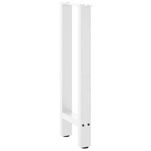 vidaXL Coffee Table Legs White 2 pcs 38x(72-73) cm Steel