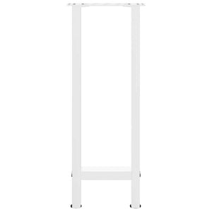 vidaXL Coffee Table Legs White 2 pcs 38x(72-73) cm Steel