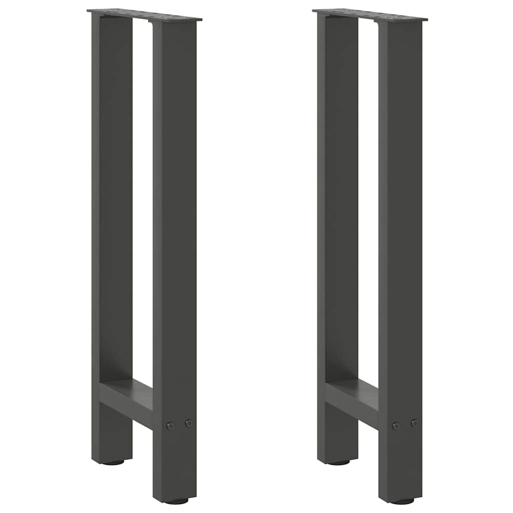 vidaXL Coffee Table Legs Anthracite 2 pcs 38x(72-73) cm Steel