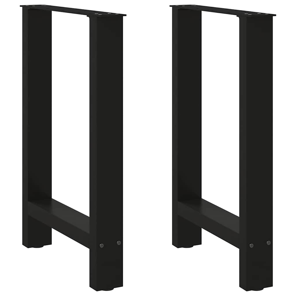 vidaXL Coffee Table Legs Black 2 pcs 50x(72-73) cm Steel