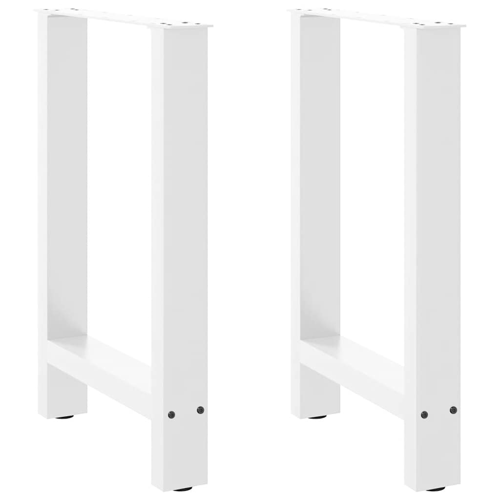 vidaXL Coffee Table Legs White 2 pcs 50x(72-73) cm Steel