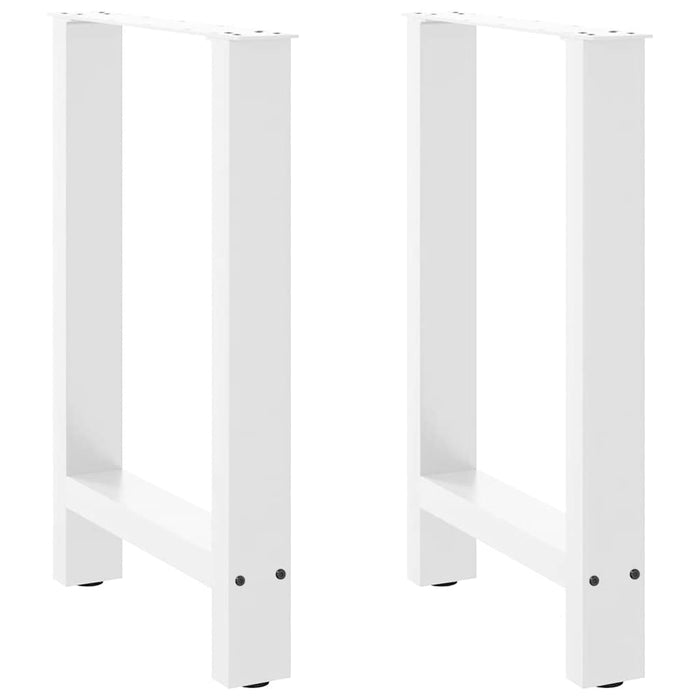 vidaXL Coffee Table Legs White 2 pcs 50x(72-73) cm Steel