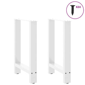 vidaXL Coffee Table Legs White 2 pcs 50x(72-73) cm Steel