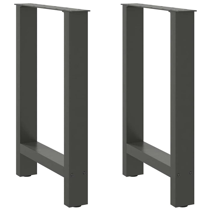 vidaXL Coffee Table Legs Anthracite 2 pcs 50x(72-73) cm Steel