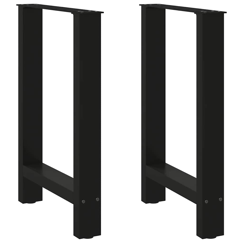 vidaXL Coffee Table Legs Black 2 pcs 60x(72-73) cm Steel