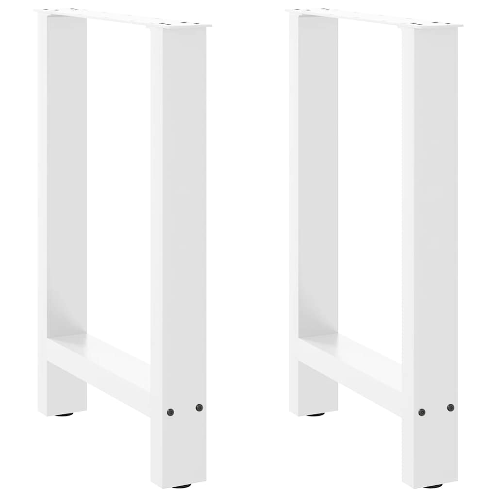 vidaXL Coffee Table Legs White 2 pcs 60x(72-73) cm Steel