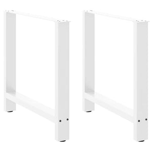 vidaXL Coffee Table Legs White 2 pcs 70x(72-73) cm Steel