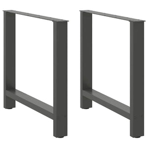 vidaXL Coffee Table Legs Anthracite 2 pcs 70x(72-73) cm Steel