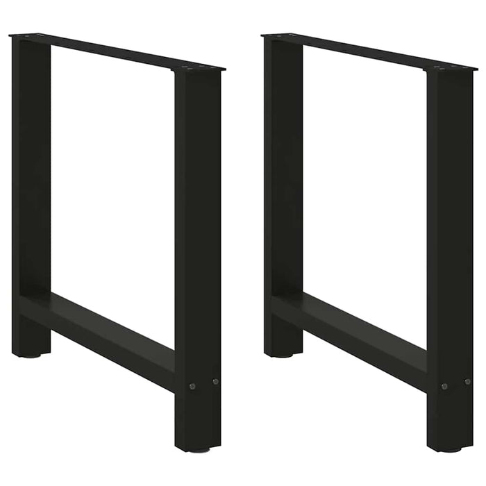 vidaXL Coffee Table Legs Black 2 pcs 80x(72-73) cm Steel