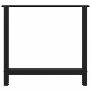 vidaXL Coffee Table Legs Black 2 pcs 80x(72-73) cm Steel