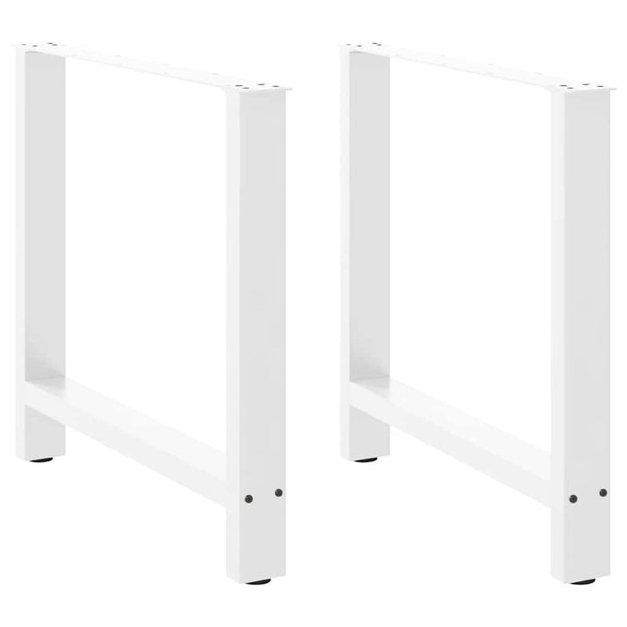 vidaXL Coffee Table Legs White 2 pcs 80x(72-73) cm Steel