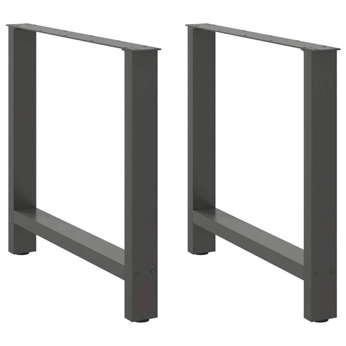 vidaXL Coffee Table Legs Anthracite 2 pcs 80x(72-73) cm Steel