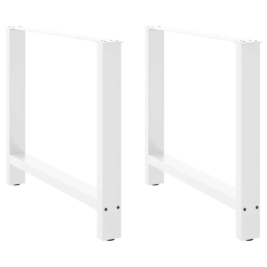 vidaXL Coffee Table Legs White 2 pcs 90x(72-73) cm Steel