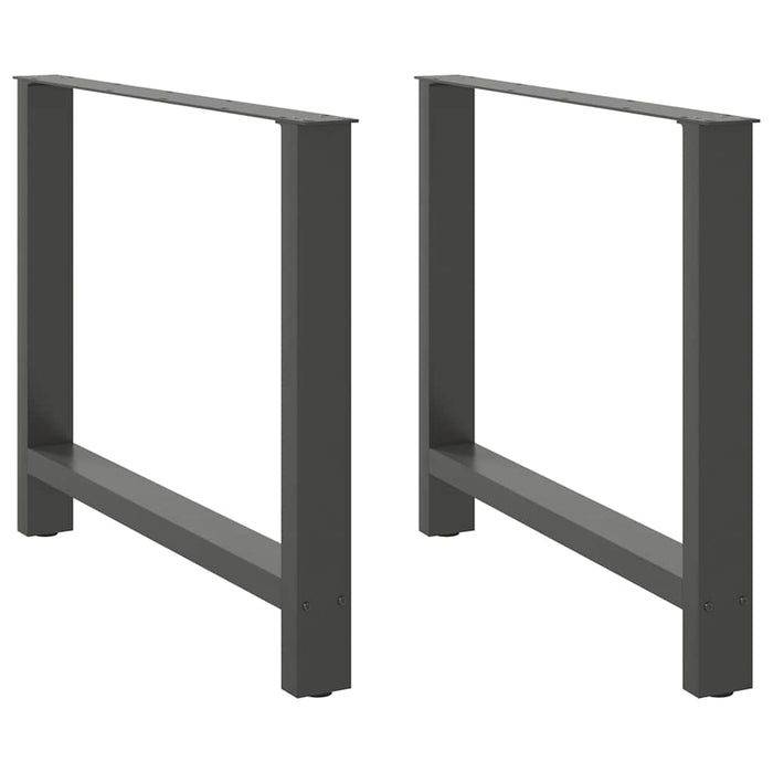 vidaXL Coffee Table Legs Anthracite 2 pcs 90x(72-73) cm Steel