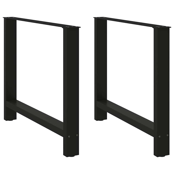 vidaXL Coffee Table Legs Black 2 pcs 100x(72-73) cm Steel