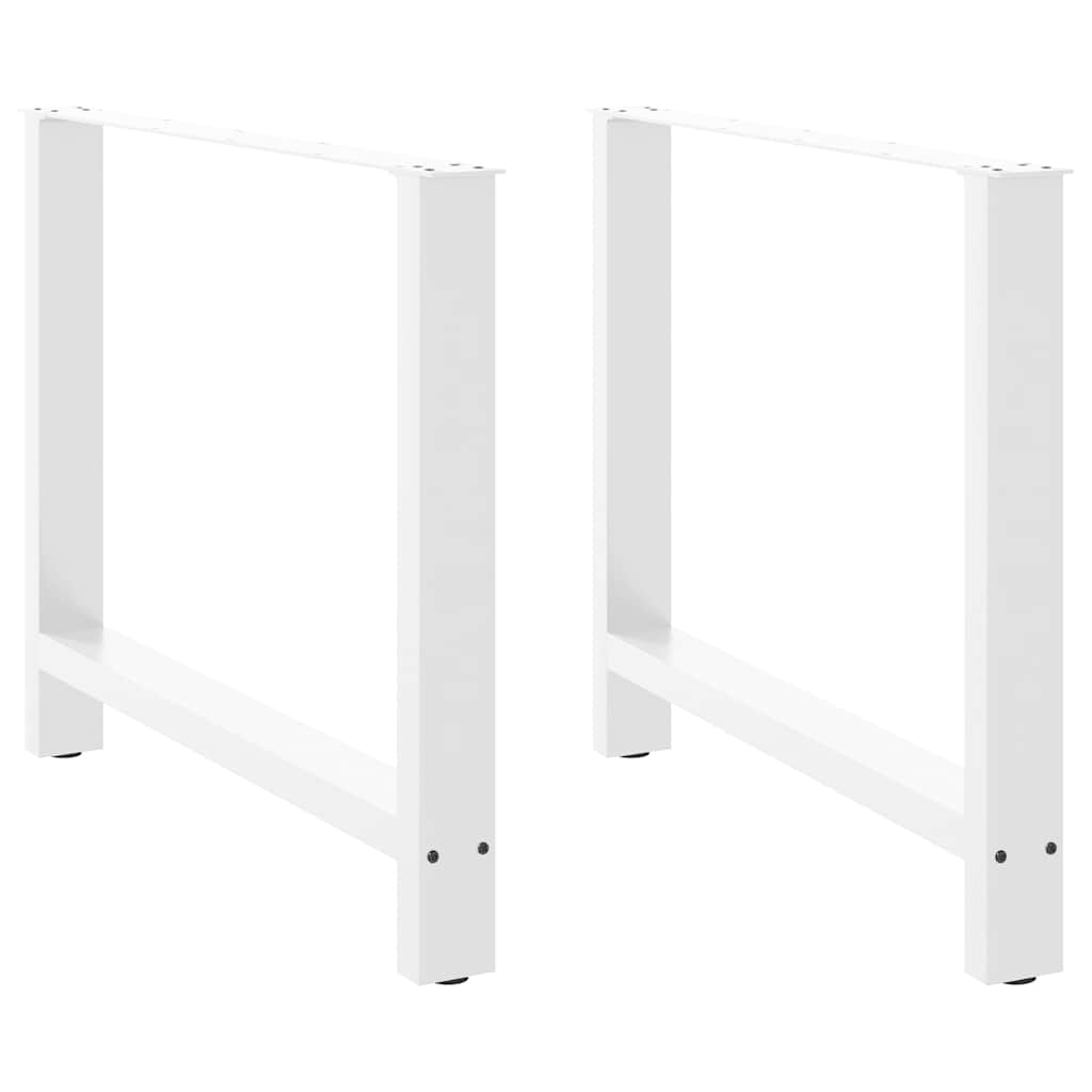 vidaXL Coffee Table Legs White 2 pcs 100x(72-73) cm Steel