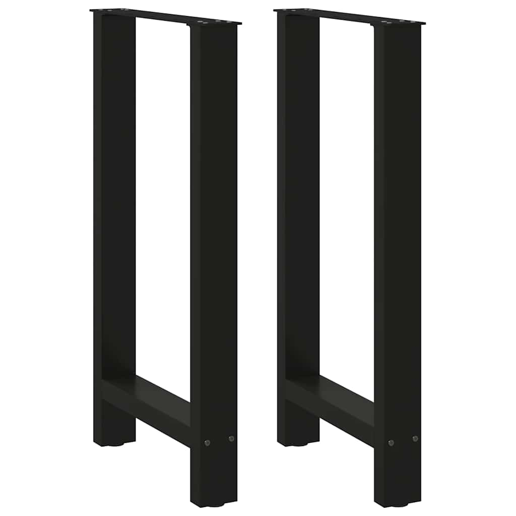 vidaXL Coffee Table Legs Black 2 pcs 40x(90-91) cm Steel